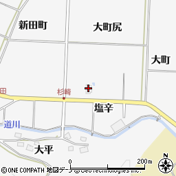 秋田県秋田市上新城五十丁塩辛周辺の地図