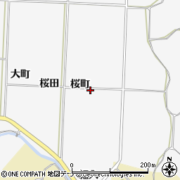 秋田県秋田市上新城五十丁（桜町）周辺の地図