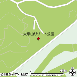 秋田市太平山リゾート公園周辺の地図
