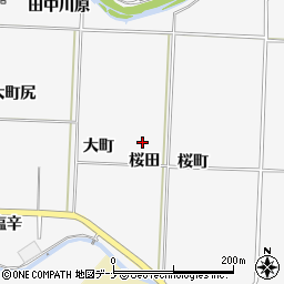 秋田県秋田市上新城五十丁（桜田）周辺の地図