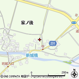 秋田県秋田市上新城中家ノ後185周辺の地図