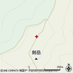 剣岳周辺の地図