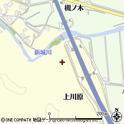 秋田県秋田市下新城岩城上川原周辺の地図
