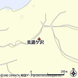 秋田県秋田市下新城岩城美濃ケ沢周辺の地図