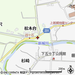秋田県秋田市上新城中川端周辺の地図