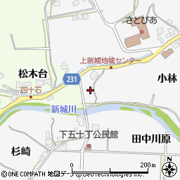 秋田県秋田市上新城五十丁小林215周辺の地図