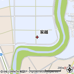 秋田県秋田市下新城笠岡（家越）周辺の地図