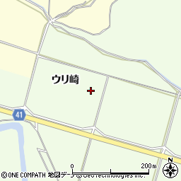 秋田県秋田市上新城中ウリ崎周辺の地図