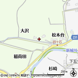 秋田県秋田市上新城中（大沢）周辺の地図