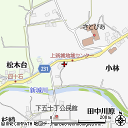 秋田県秋田市上新城五十丁小林207周辺の地図