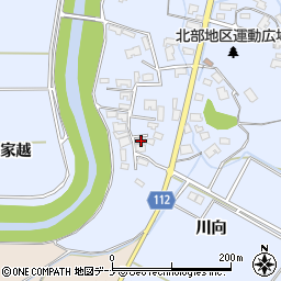 秋田県秋田市下新城笠岡笠岡12周辺の地図