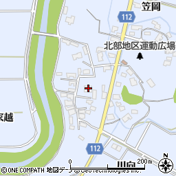 秋田県秋田市下新城笠岡笠岡61周辺の地図