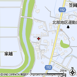秋田県秋田市下新城笠岡笠岡25周辺の地図