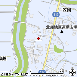 秋田県秋田市下新城笠岡笠岡35-2周辺の地図