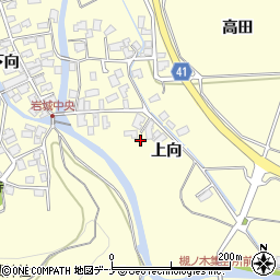 秋田県秋田市下新城岩城上向周辺の地図