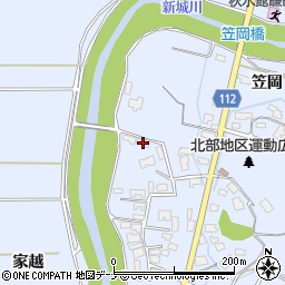 秋田県秋田市下新城笠岡笠岡39周辺の地図