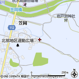 秋田県秋田市下新城笠岡笠岡209周辺の地図