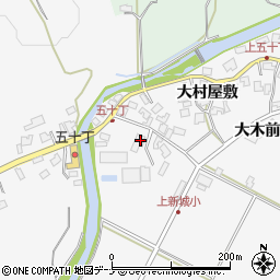 秋田県秋田市上新城五十丁大村屋敷34-1周辺の地図