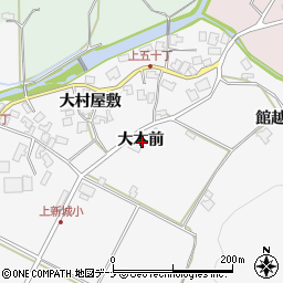秋田県秋田市上新城五十丁大木前周辺の地図