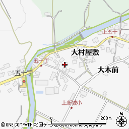 秋田県秋田市上新城五十丁大村屋敷210-2周辺の地図