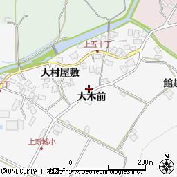 秋田県秋田市上新城五十丁大村屋敷32周辺の地図