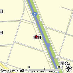 秋田県秋田市下新城岩城（柳町）周辺の地図