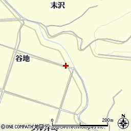 秋田県秋田市下新城岩城谷地周辺の地図