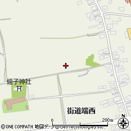 秋田県秋田市下新城中野街道端西周辺の地図