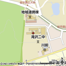 滝沢市立滝沢第二中学校周辺の地図