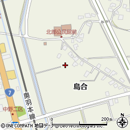 秋田県秋田市下新城中野島合周辺の地図
