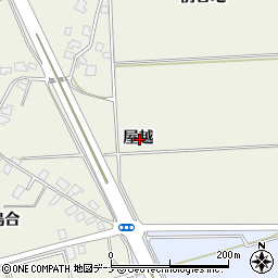 秋田県秋田市下新城中野屋越周辺の地図