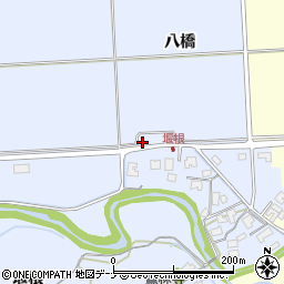 秋田県秋田市下新城笠岡八橋周辺の地図