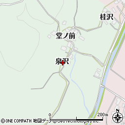 秋田県秋田市上新城石名坂泉沢周辺の地図