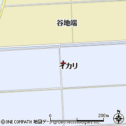 秋田県秋田市下新城笠岡（イカリ）周辺の地図