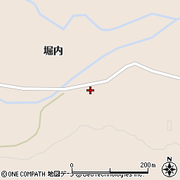 秋田県仙北市西木町上桧木内堀内96周辺の地図