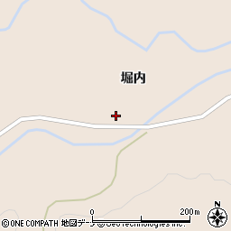 秋田県仙北市西木町上桧木内堀内43周辺の地図