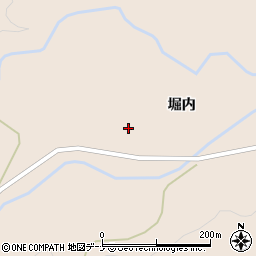 秋田県仙北市西木町上桧木内堀内395周辺の地図