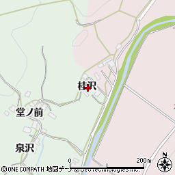 秋田県秋田市上新城石名坂桂沢周辺の地図