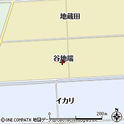 秋田県秋田市下新城青崎（谷地端）周辺の地図