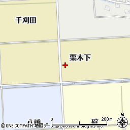 秋田県秋田市下新城青崎栗木下周辺の地図