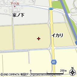 秋田県秋田市下新城青崎（イカリ）周辺の地図