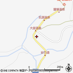 源泉かけ流しの宿　大釜温泉旅館周辺の地図