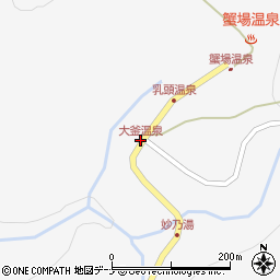 大釜温泉周辺の地図
