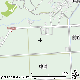 秋田県秋田市下新城長岡前谷地周辺の地図