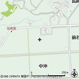 秋田県秋田市下新城長岡（前谷地）周辺の地図
