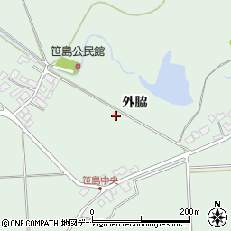秋田県秋田市下新城長岡外脇周辺の地図