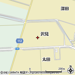 秋田県秋田市下新城青崎沢見周辺の地図
