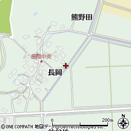 秋田県秋田市下新城長岡（長岡）周辺の地図