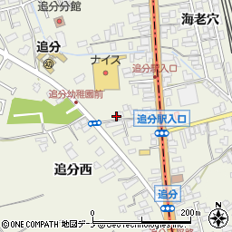 秋田県潟上市天王追分7-4周辺の地図