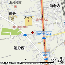 秋田県潟上市天王追分7-3周辺の地図